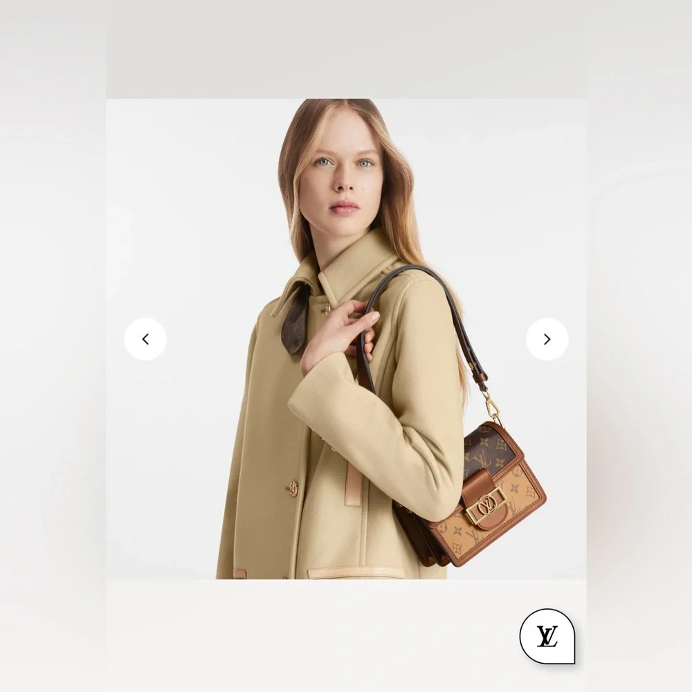 🔥 LOUIS VUITTON REVERSE MONOGRAM MINI DAUPHINE SHOULDER BAG FULL INCLUSION - Picture 7 of 17